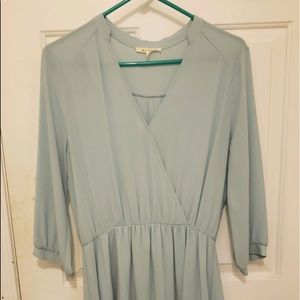 Miami Light Blue 3/4Sleeve Dress Francesca’s Large